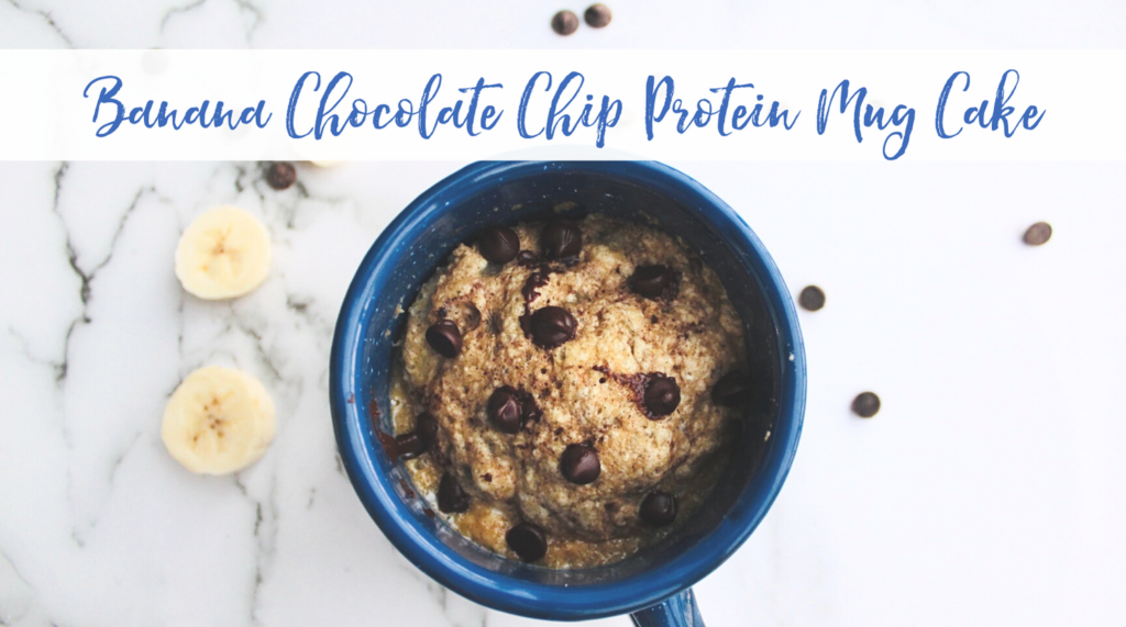 Recipe Banana Chocolate Chip Protein Mug Cake Summerfield Custom 